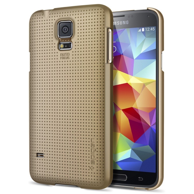Чехол-накладка SPIGEN для Galaxy S5 - Ultra Fit - Золотой - SGP10733