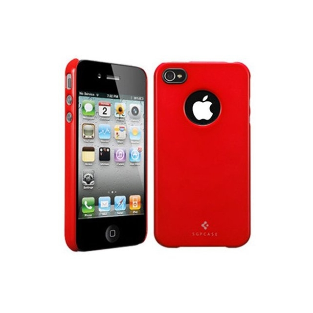 Чехол-накладка SPIGEN для iPhone 4s / 4 - Ultra Thin Air Vivid - Красный - SGP08380