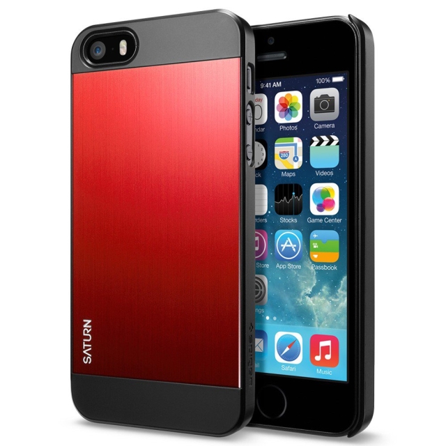 Чехол-накладка SPIGEN для iPhone SE / 5s / 5 - Saturn - Красный - SGP10143