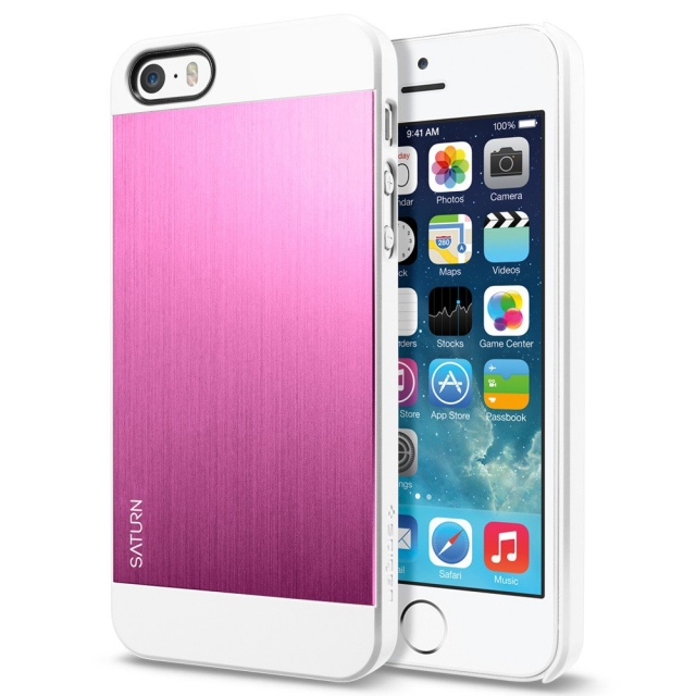 Чехол-накладка SPIGEN для iPhone SE / 5s / 5 - Saturn - Розовый - SGP10687