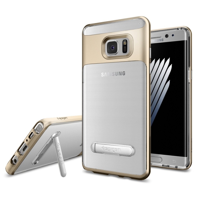 Чехол с подставкой SPIGEN для Galaxy Note 7 - Crystal Hybrid - Золотой - 562CS20387