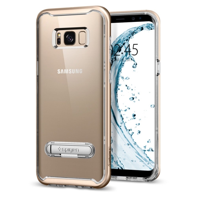 Чехол с подставкой SPIGEN для Galaxy S8 - Crystal Hybrid - Золотой - 565CS20836
