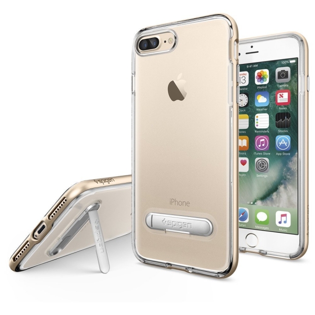 Чехол с подставкой SPIGEN для iPhone 7 Plus / 8 Plus - Crystal Hybrid - Золотой - 043CS20509