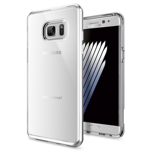 Прозрачный чехол SPIGEN для Galaxy Note 7 - Neo Hybrid Crystal - Серебристый - 562CS20566