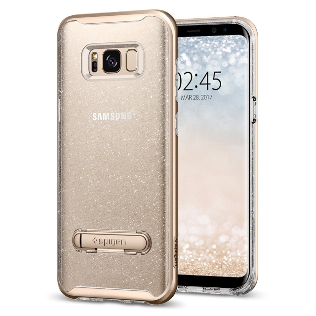 Чехол SPIGEN для Galaxy S8 - Crystal Hybrid Glitter - Золотой кварц - 565CS21327