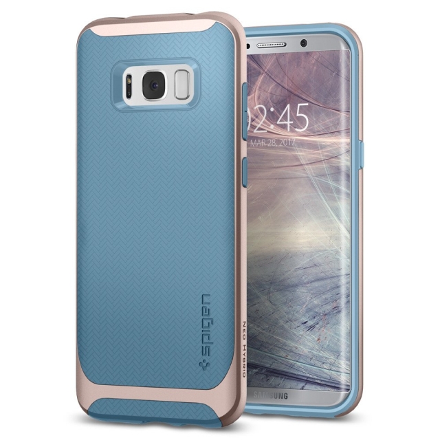 Чехол SPIGEN для Galaxy S8 Plus - Neo Hybrid - Светло-голубой - 571CS21647
