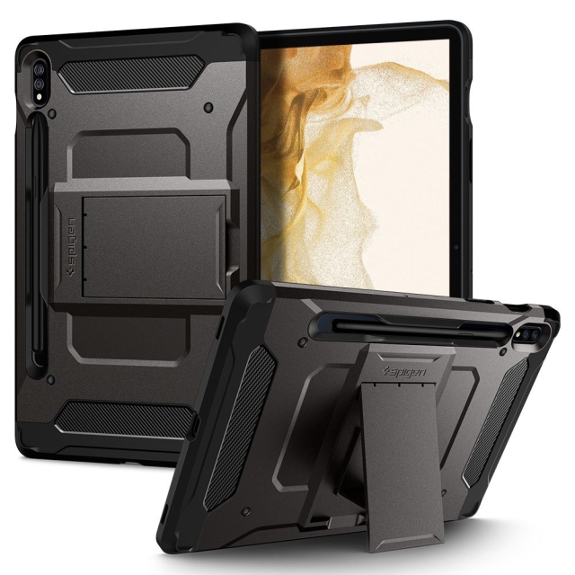 Чехол SPIGEN для Galaxy Tab S8 / Tab S7 - Rugged Armor Pro - Темно-серый - ACS01605