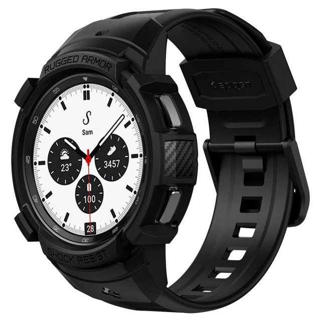 Чехол SPIGEN для Galaxy Watch 4 Classic (42mm) - Rugged Armor Pro - Черный - ACS03833