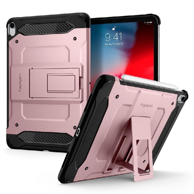 Прочный чехол SPIGEN для iPad Pro 11 (2018) - Tough Armor TECH - Розовое золото - 067CS25223