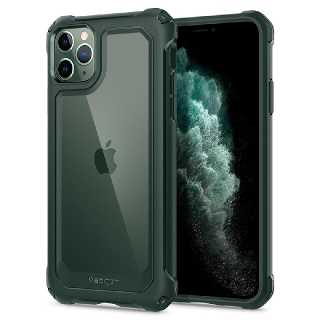 Чехол SPIGEN для iPhone 11 Pro Max - Gauntlet - Темно-зеленый - 075CS27053