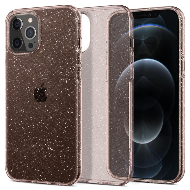 Чехол SPIGEN для iPhone 12 Pro Max - Liquid Crystal Glitter - Розовый кварц - ACS01615