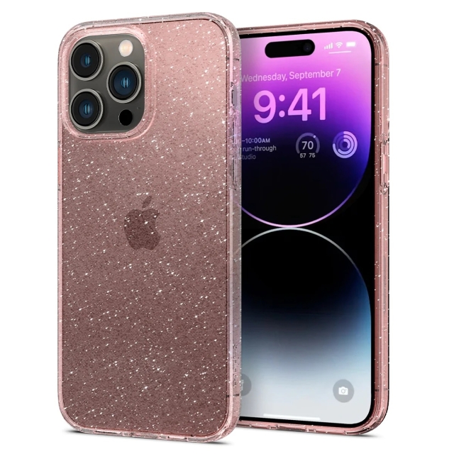 Чехол SPIGEN для iPhone 14 Pro - Liquid Crystal Glitter - Розовый кварц - ACS04955
