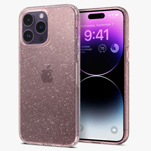 Чехол SPIGEN для iPhone 14 Pro Max - Liquid Crystal Glitter - Розовый кварц - ACS04811