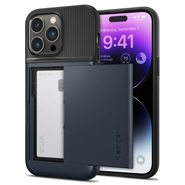 Чехол SPIGEN для iPhone 14 Pro Max - Slim Armor CS - Синевато-серый - ACS04838