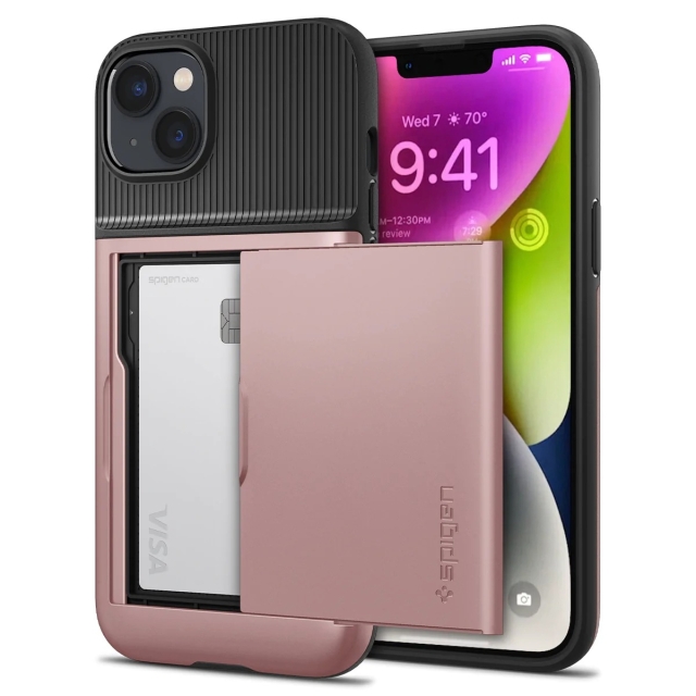 Чехол SPIGEN для iPhone 14 - Slim Armor CS - Розовое золото - ACS05059