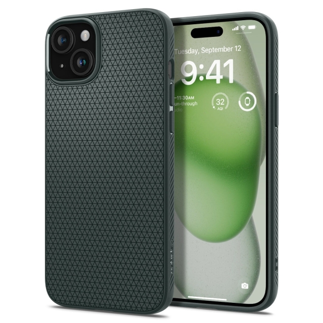 Чехол SPIGEN для iPhone 15 Plus - Liquid Air - Зеленый - ACS06652