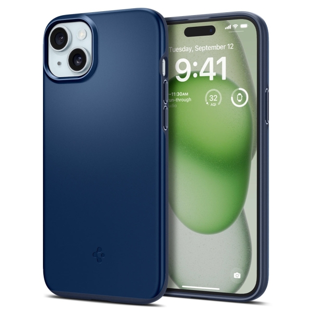 Чехол SPIGEN для iPhone 15 Plus - Thin Fit - Синий - ACS06640