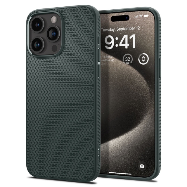 Чехол SPIGEN для iPhone 15 Pro Max - Liquid Air - Зеленый - ACS06564