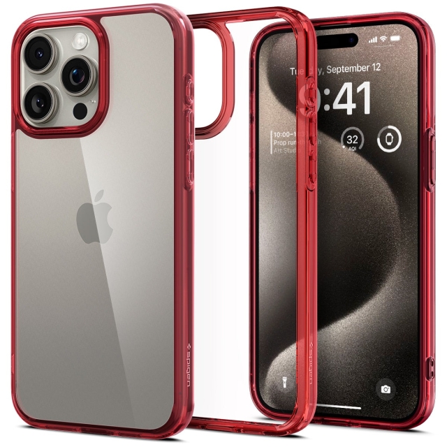 Чехол SPIGEN для iPhone 15 Pro Max - Ultra Hybrid - Красный - ACS07054