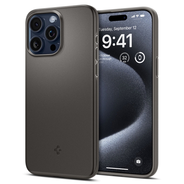 Чехол SPIGEN для iPhone 15 Pro - Thin Fit - Серый - ACS06687
