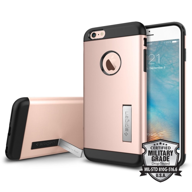 Чехол SPIGEN для iPhone 6s Plus / 6 Plus - Slim Armor - Розовое золото - SGP11727