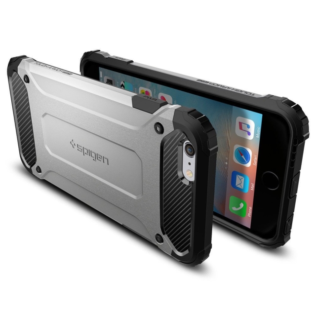 Ударопрочный чехол SPIGEN для iPhone 6s Plus / 6 Plus - Tough Armor Tech - Серебристый - SGP11748