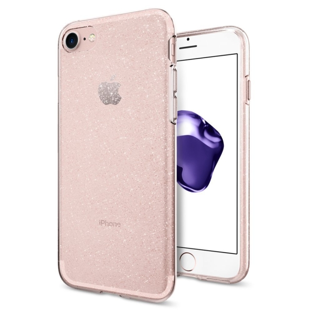 Чехол SPIGEN для iPhone SE (2022/2020)/8/7 - Liquid Crystal Glitter - Розовый кварц - 042CS21419