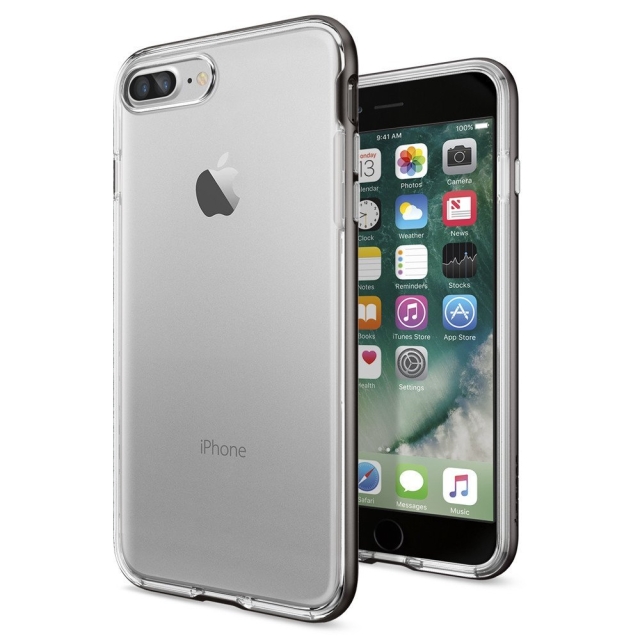 Прозрачный чехол SPIGEN для iPhone 7 Plus / 8 Plus - Neo Hybrid Crystal - Темно-серый - 043CS20539
