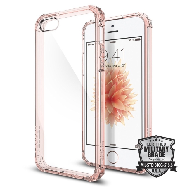 Чехол SPIGEN для iPhone SE / 5s / 5 - Crystal Shell - Розовый - 041CS20178