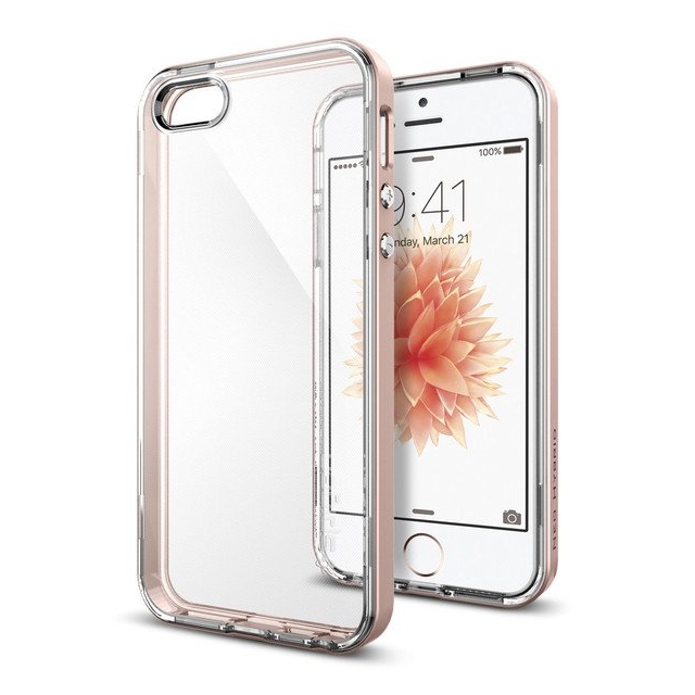 Чехол SPIGEN для iPhone SE / 5s / 5 - Neo Hybrid Crystal - Розовое золото - 041CS20183