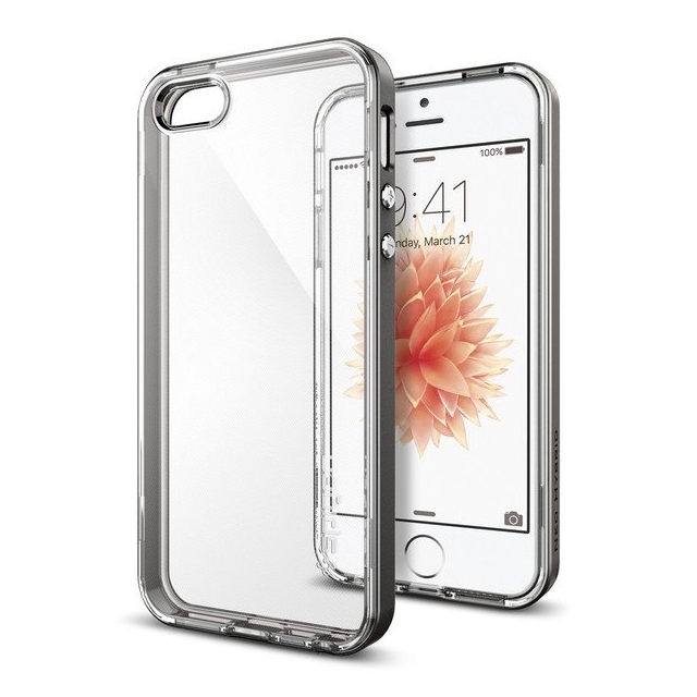 Чехол SPIGEN для iPhone SE / 5s / 5 - Neo Hybrid Crystal - Темно-серый - 041CS20181