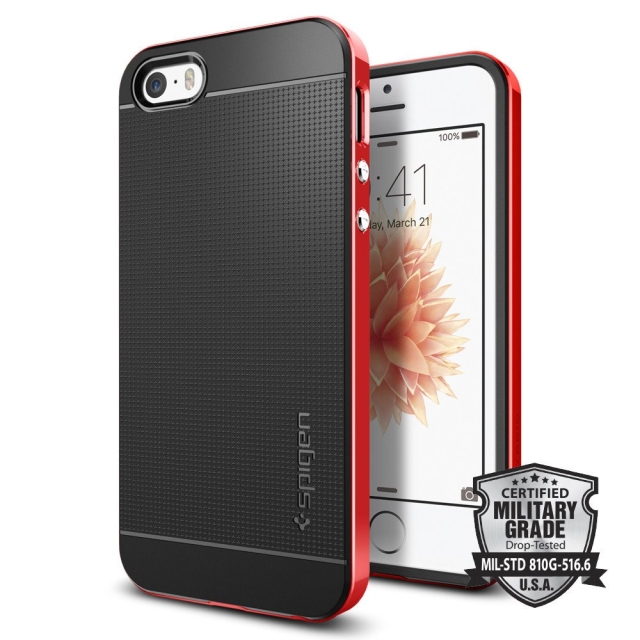 Чехол SPIGEN для iPhone SE / 5s / 5 - Neo Hybrid - Красный - 041CS20186