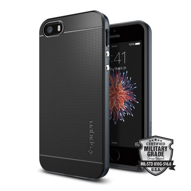 Чехол SPIGEN для iPhone SE / 5s / 5 - Neo Hybrid - Синевато-серый - 041CS20253