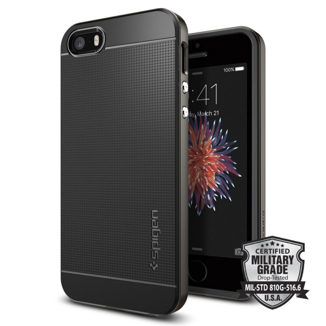 Чехол SPIGEN для iPhone SE / 5s / 5 - Neo Hybrid - Темно-серый - 041CS20184