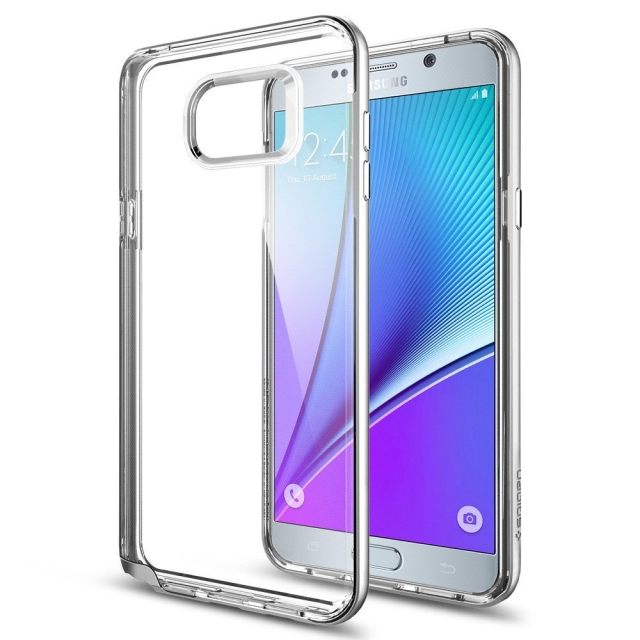 Чехол SPIGEN для Galaxy Note 5 - Neo Hybrid Crystal - Серебристый - SGP11713