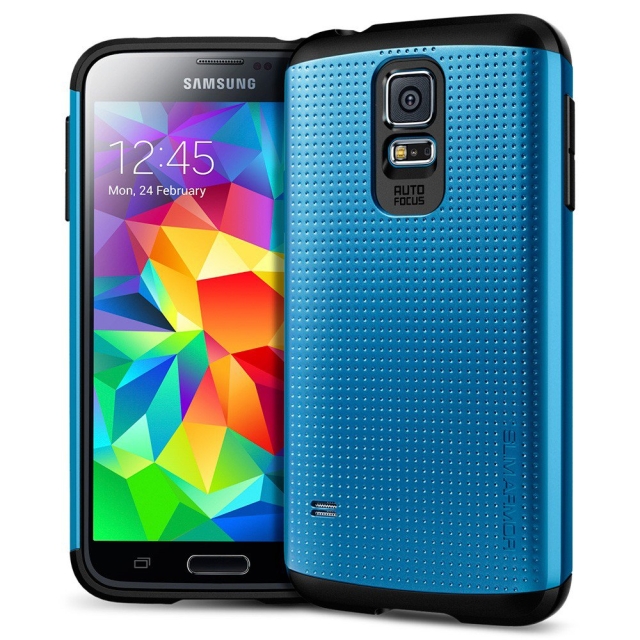Чехол SPIGEN для Galaxy S5 - Slim Armor - Синий - SGP10753