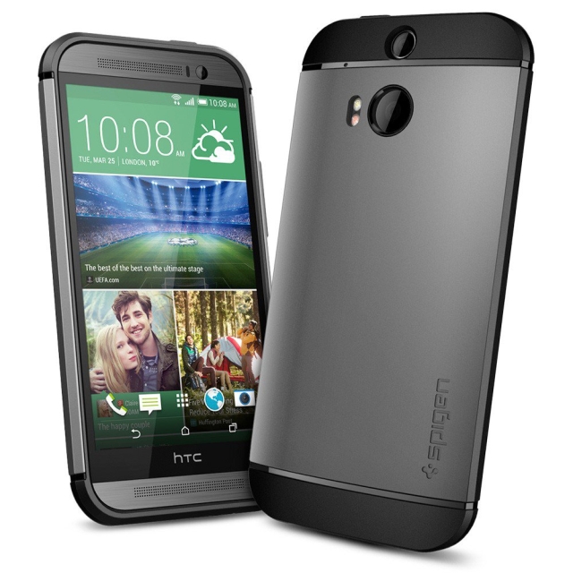 Чехол SPIGEN для HTC One M8 - Slim Armor - Темно-серый - SGP10849
