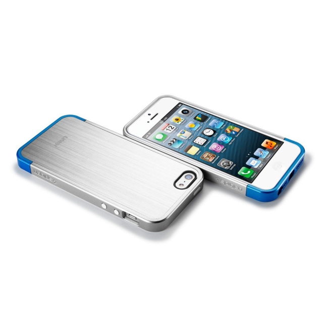 Чехол SPIGEN для iPhone SE / 5s / 5 - Linear Blitz - Серебристый - SGP10119