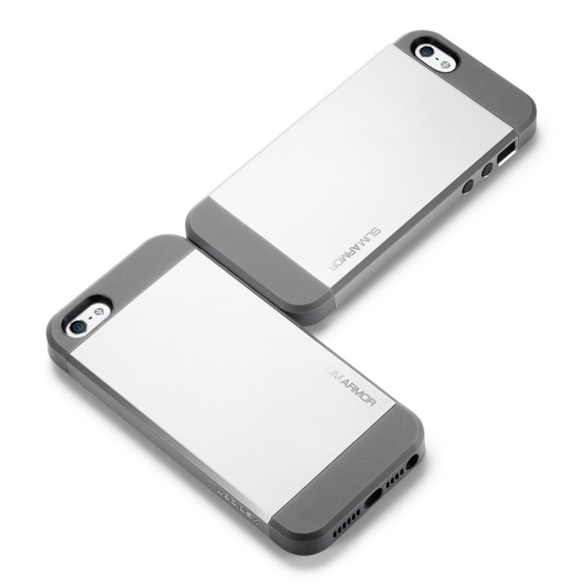 Чехол SPIGEN для iPhone SE / 5s / 5 - Slim Armor - Серебристый - SGP10090
