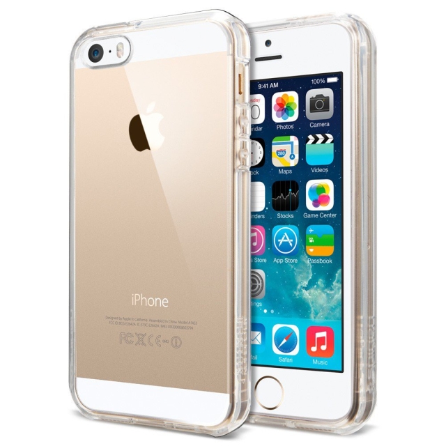 Чехол SPIGEN для iPhone SE / 5s / 5 - Ultra Hybrid - Прозрачный - SGP10639