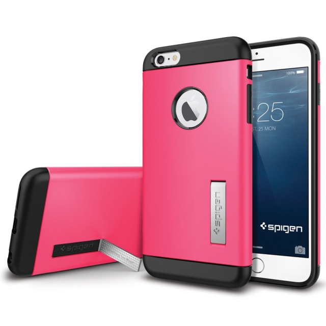 Чехол SPIGEN для iPhone 6s Plus / 6 Plus - Slim Armor - Ярко-розовый - SGP10908