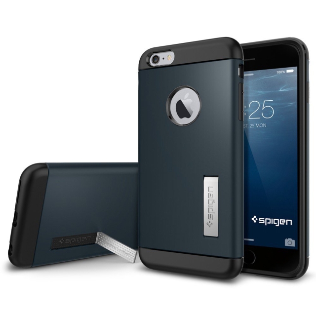 Чехол SPIGEN для iPhone 6s Plus / 6 Plus - Slim Armor - Синевато-серый - SGP10901