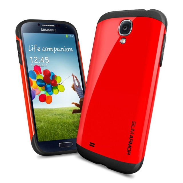 Чехол SPIGEN для Samsung Galaxy S4 - Slim Armor - Красный - SGP10207