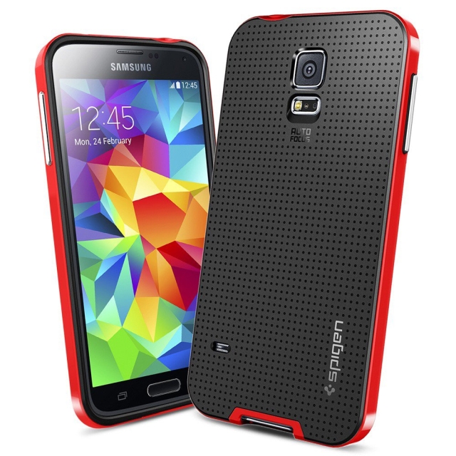Чехол SPIGEN для Samsung Galaxy S5 - Neo Hybrid - Красный - SGP10772