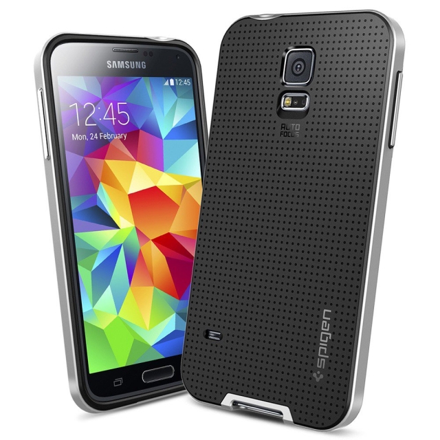 Чехол SPIGEN для Samsung Galaxy S5 - Neo Hybrid - Серебристый - SGP10771