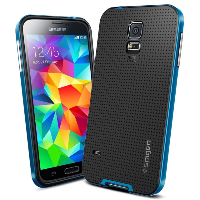 Чехол SPIGEN для Samsung Galaxy S5 - Neo Hybrid - Синий - SGP10776
