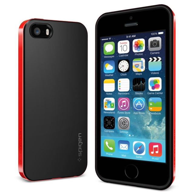 Чехол SPIGEN для iPhone SE / 5s / 5 - Neo Hybrid - Красный - SGP10363
