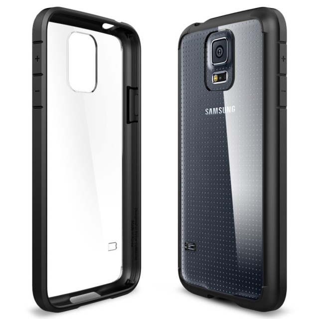 Чехол SPIGEN для Galaxy S5 - Ultra Hybrid - Черный - SGP10821