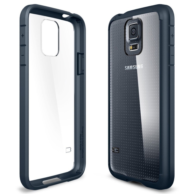 Чехол SPIGEN для Galaxy S5 - Ultra Hybrid - Синевато-серый - SGP10742