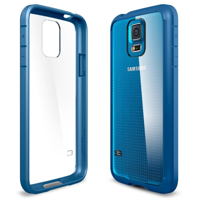 Чехол SPIGEN для Galaxy S5 - Ultra Hybrid - Синий - SGP10744
